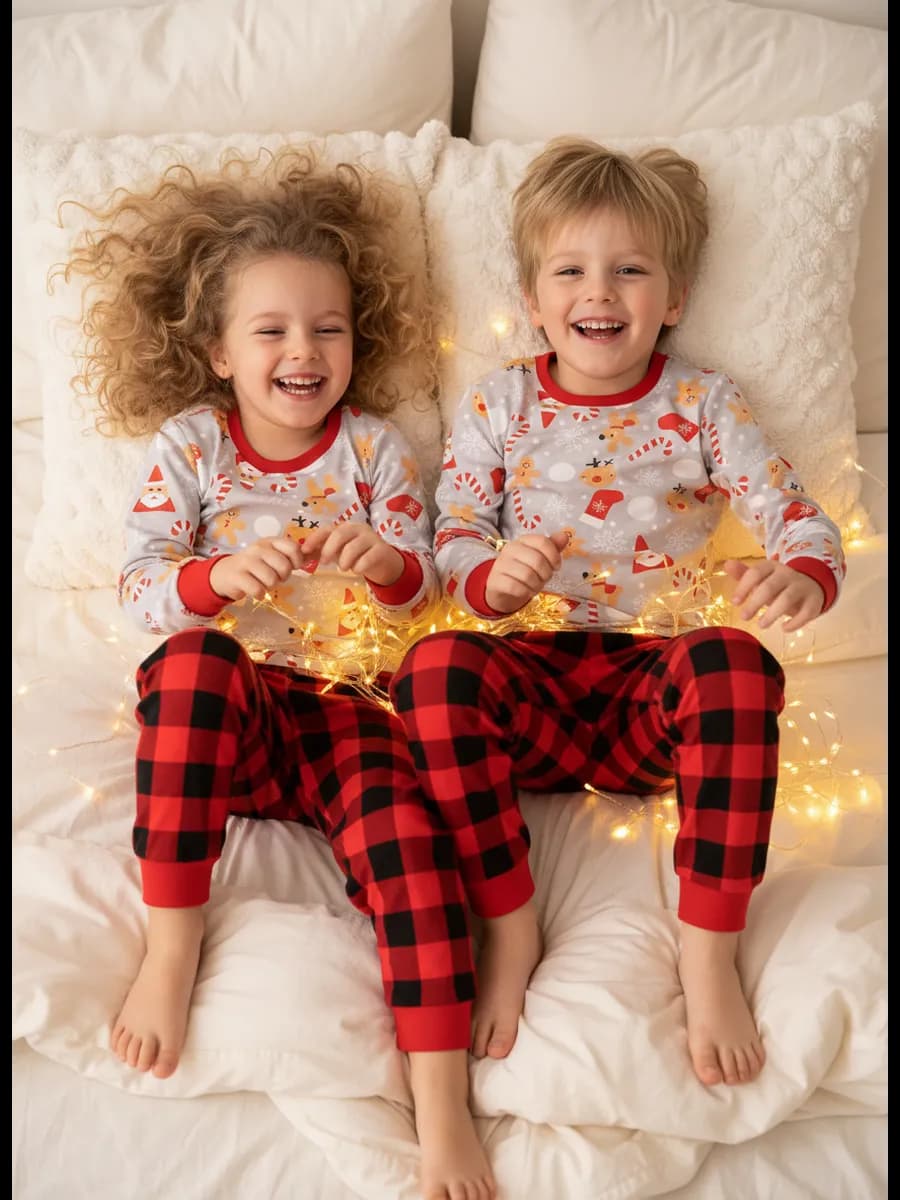 Пижама новогодняя детская со штанами