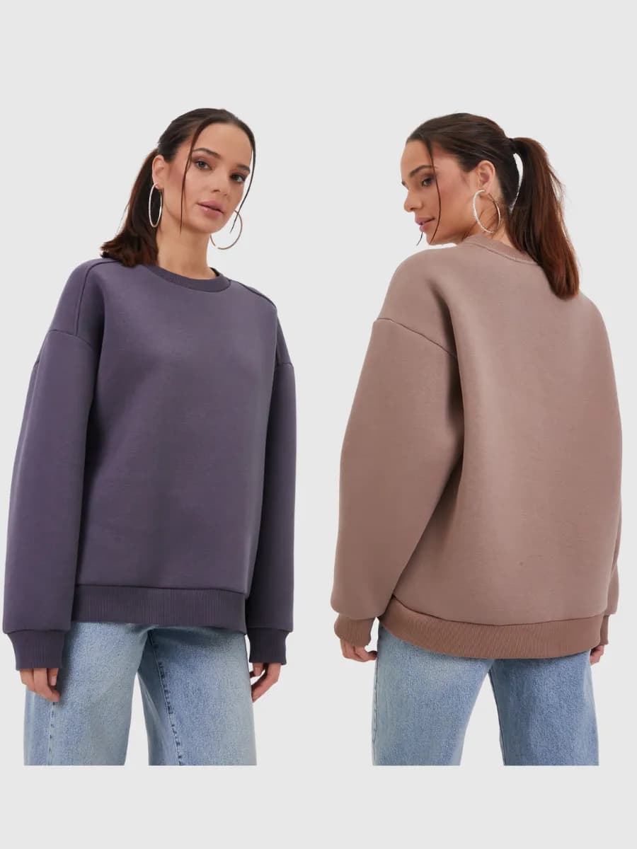 Свитшот оверсайз с начесом