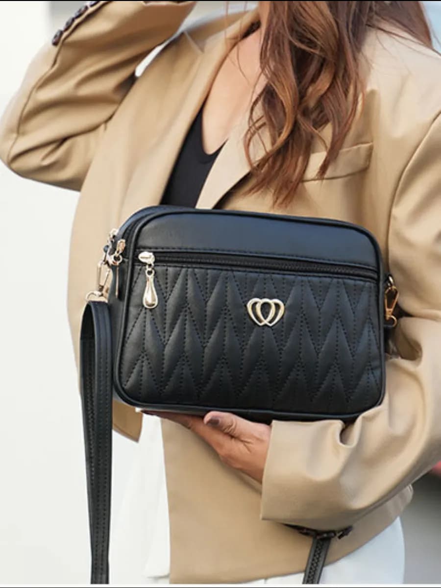 Сумка через плечо кросс-боди черная