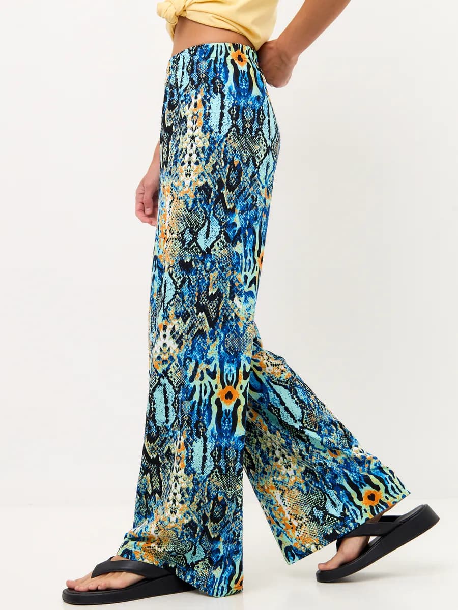 Широкие брюки домашние летние