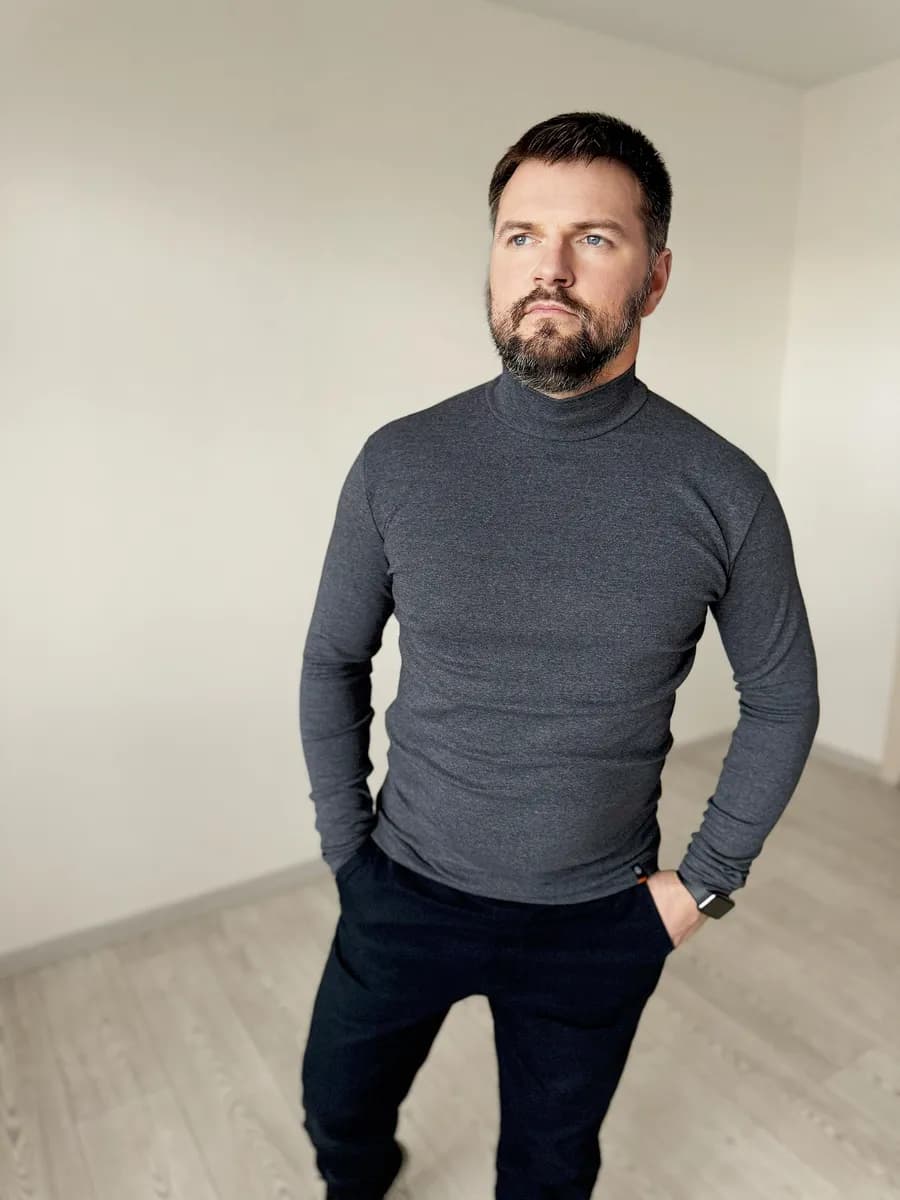 Водолазка классическая с начесом