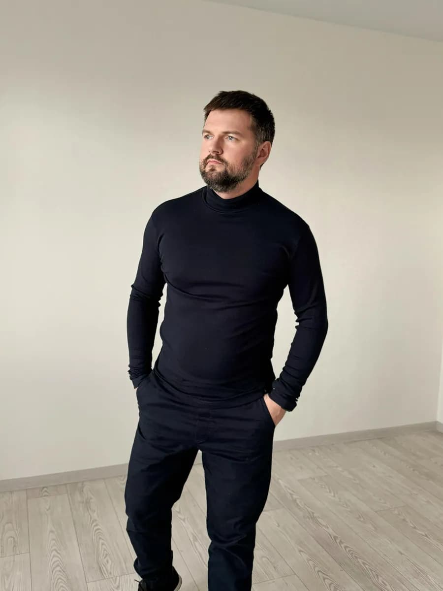 Водолазка классическая с начесом