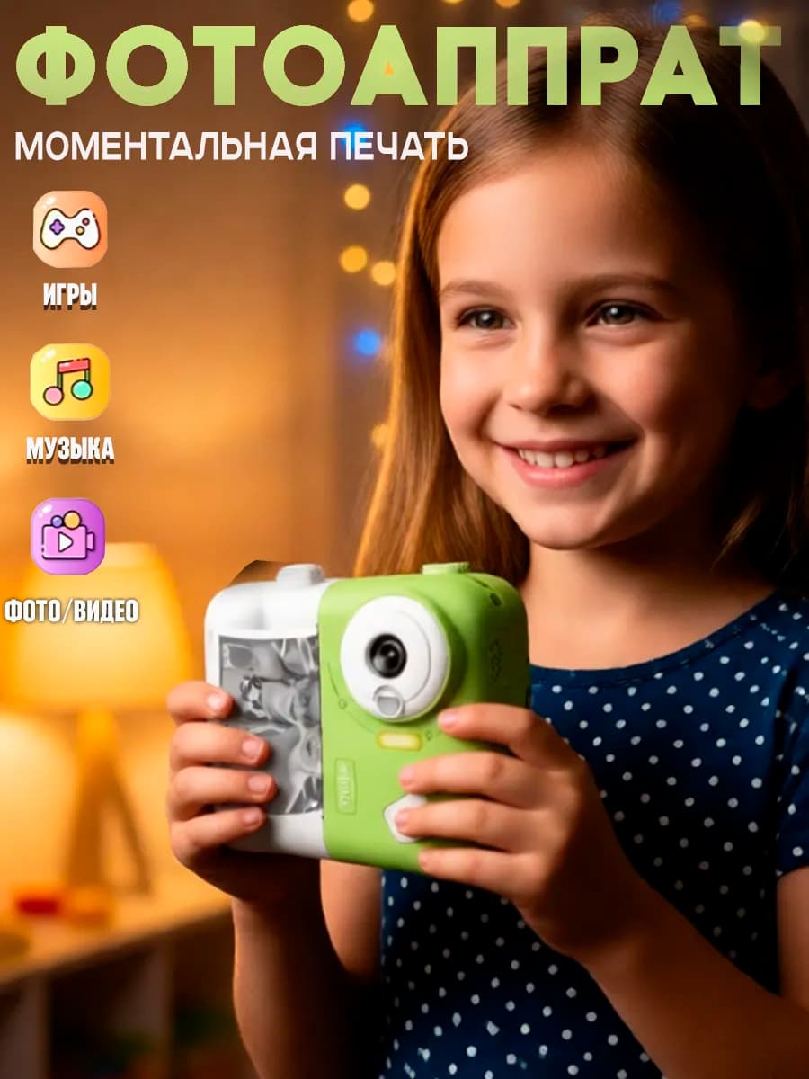 Фотоаппарат детский с моментальной печатью