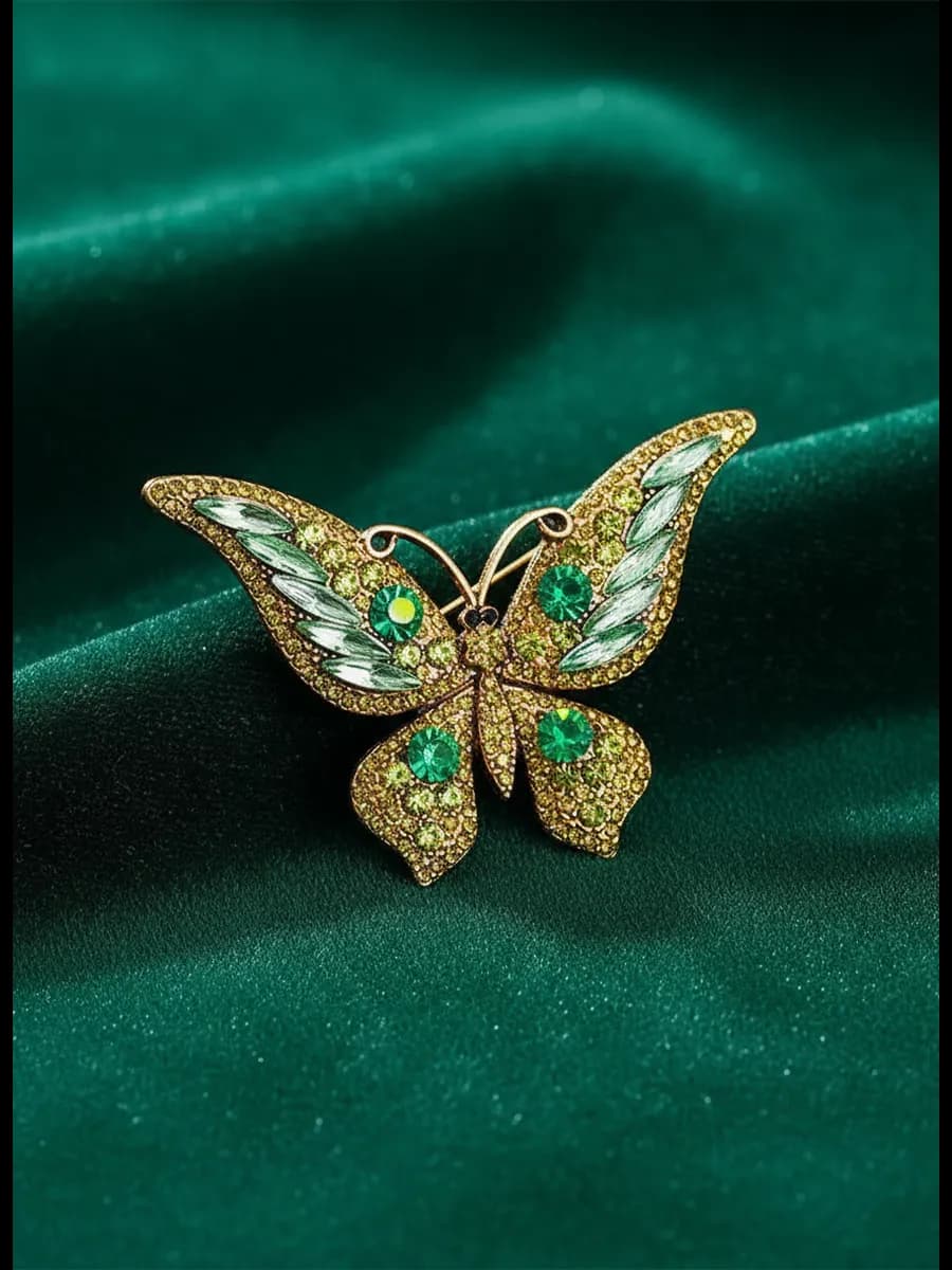 Брошь большая Бабочка в подарочной коробочке - фото 1