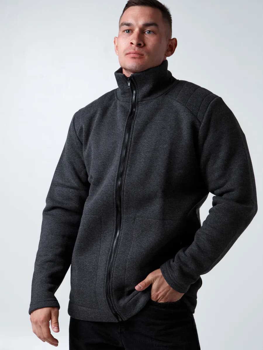 Джемпер толстовка на молнии теплый