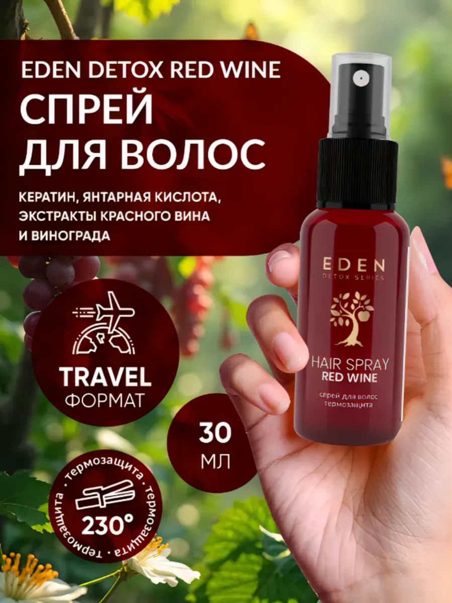 Спрей термозащита для волос дорожный, для укладки 30 мл