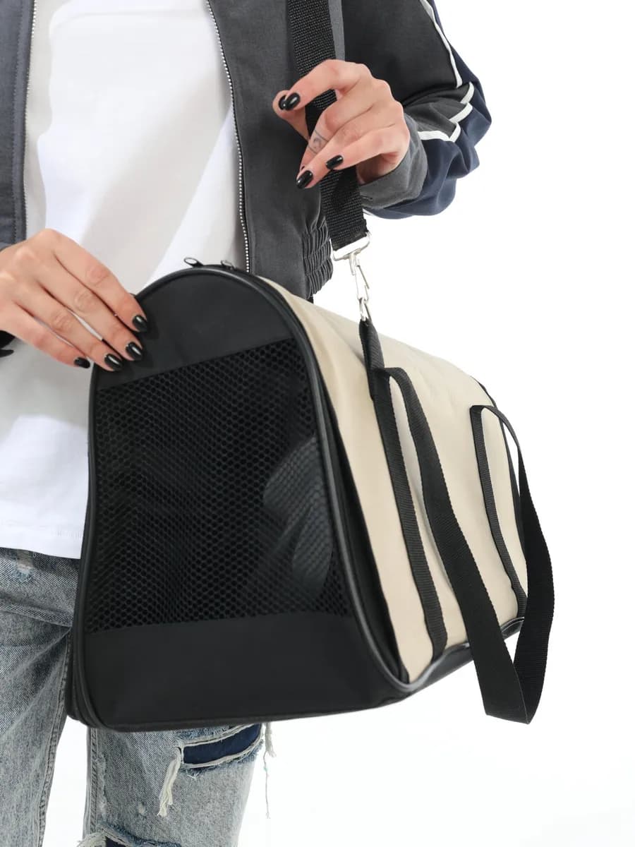 Сумка переноска для кошек с твердым дном