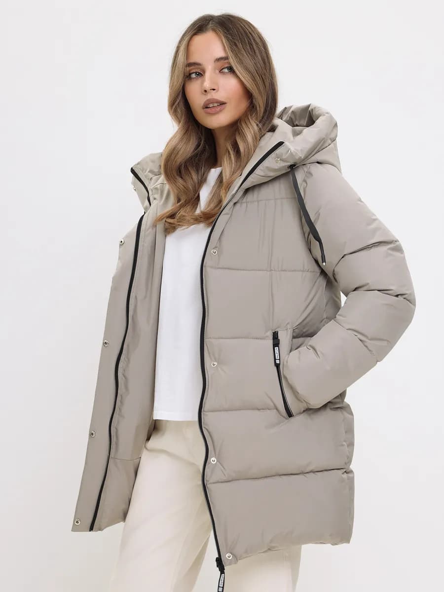 Куртка зимняя утепленная длинная - фото 1