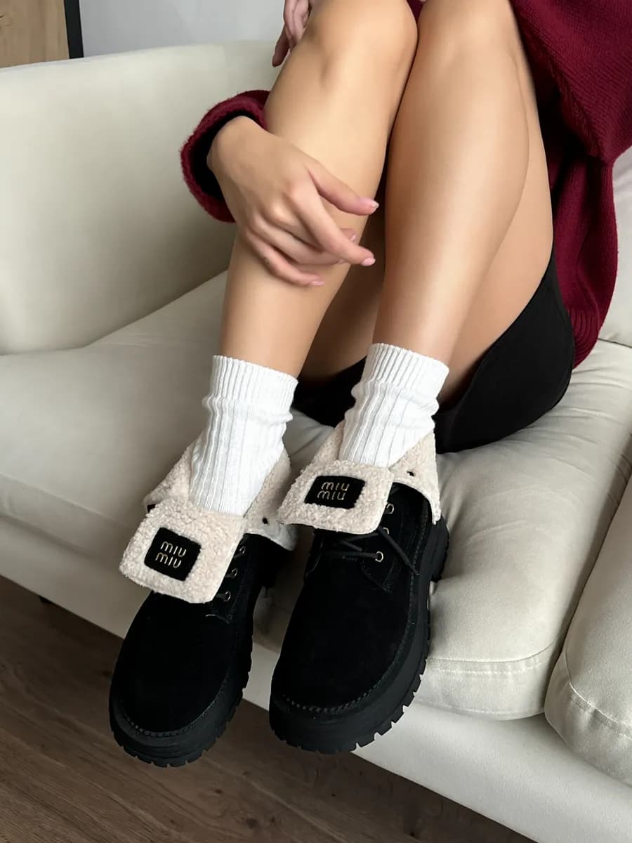 Ботинки зимние замшевые натуральные