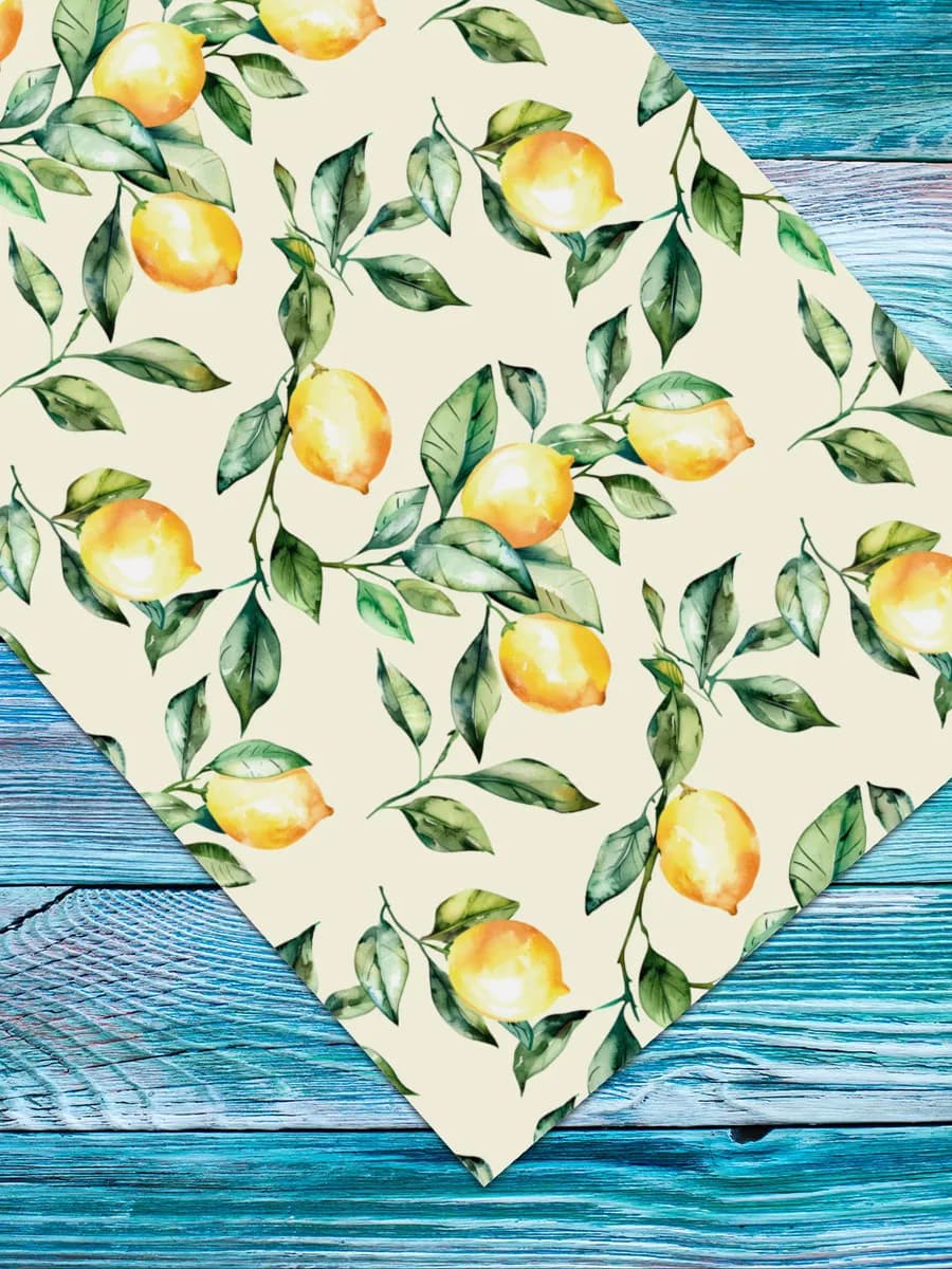 Кухонная дорожка на стол Лимон 40х180 см