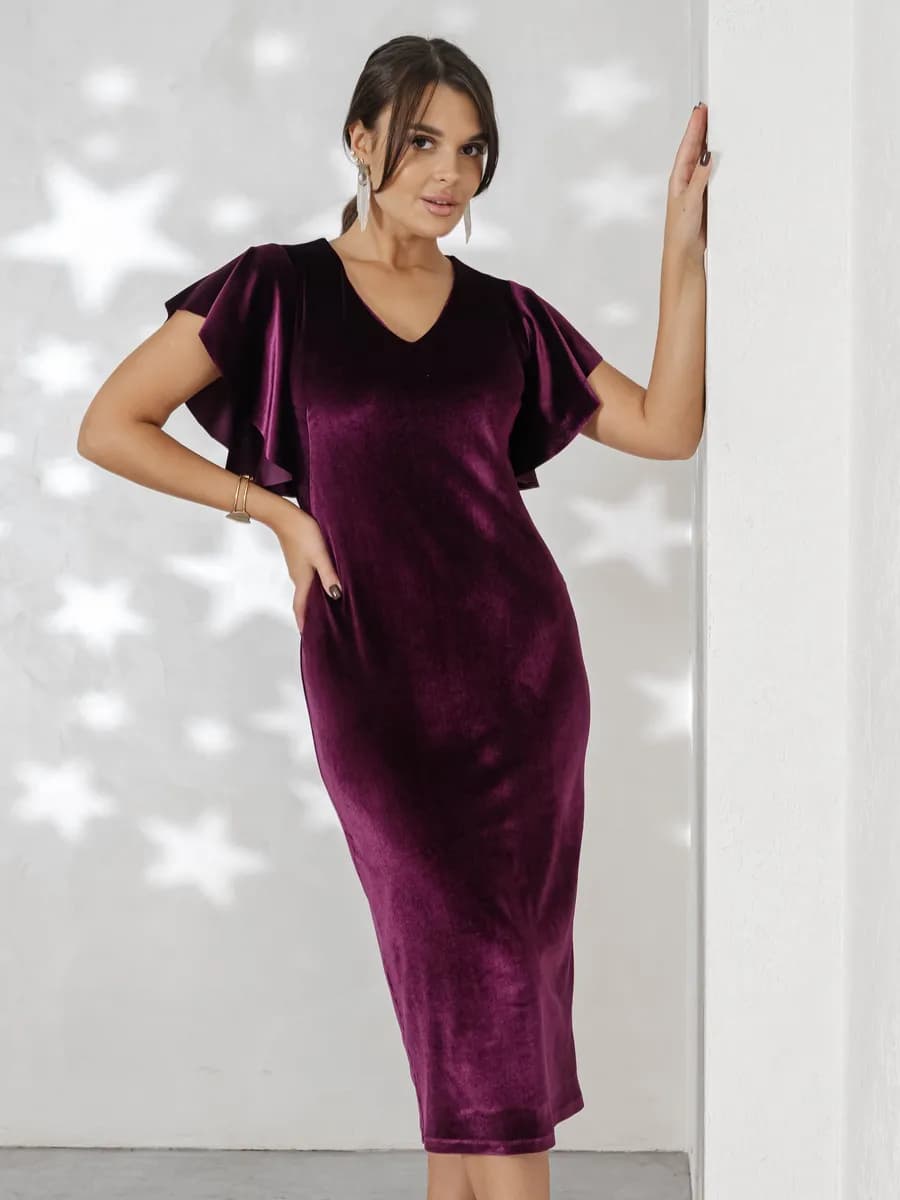 Платье бархатное вечернее