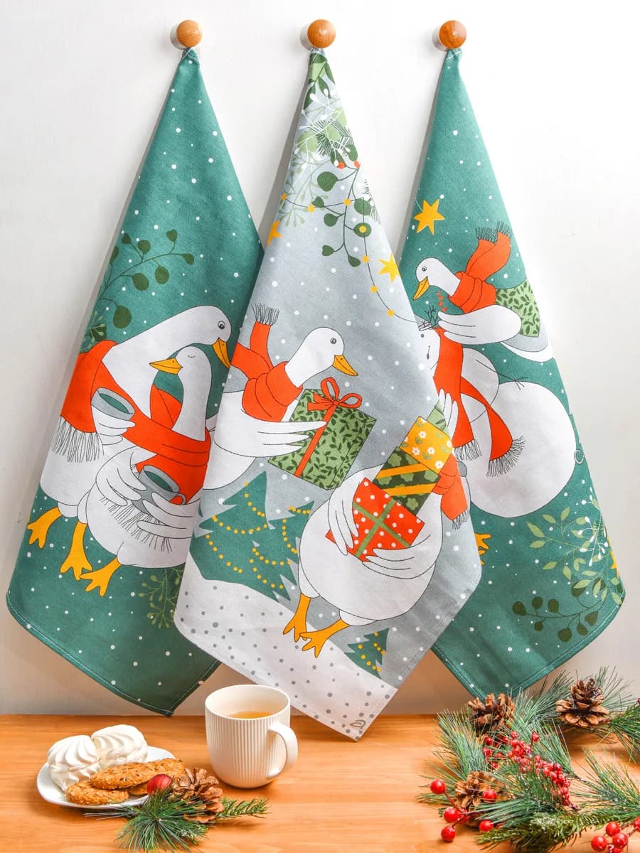 Полотенца кухонные набор 3 шт 60х47 см рогожка