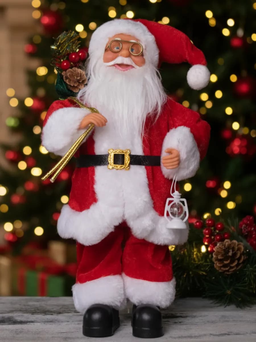 Дед Мороз новогодний под елку фигурка для декора