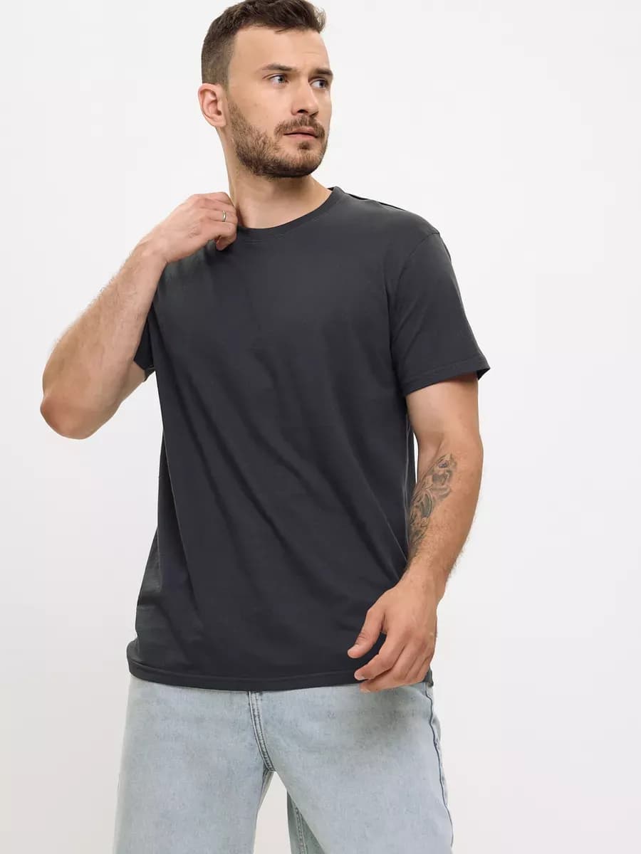 Футболка однотонная хлопок - фото 1