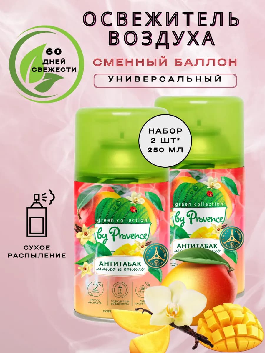Освежитель воздуха сменный баллон Антитабак 2 шт