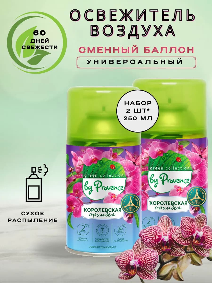 Освежитель воздуха сменный баллон Орхидея 250мл 2 шт