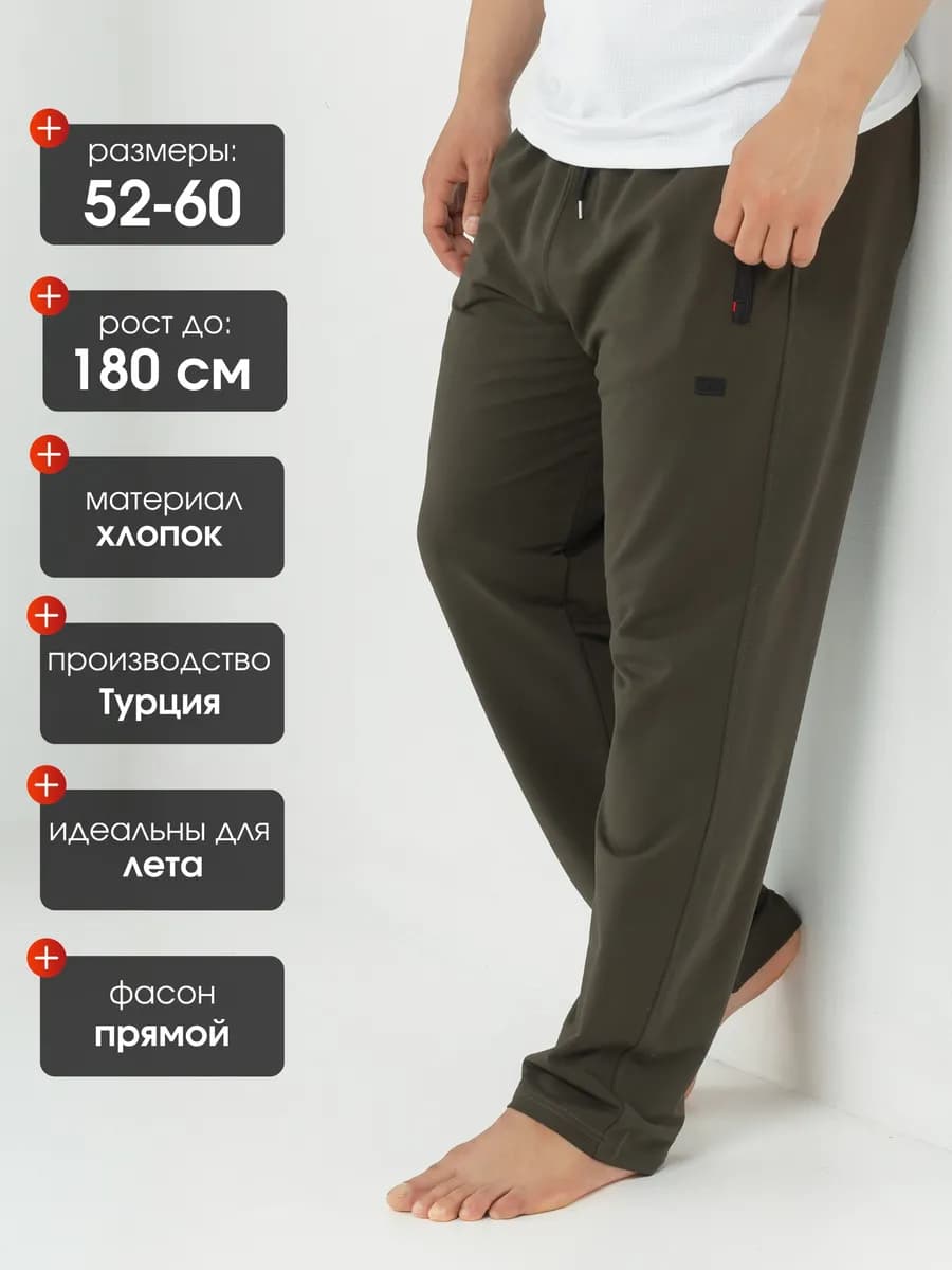 Спортивные штаны прямые без манжета трико