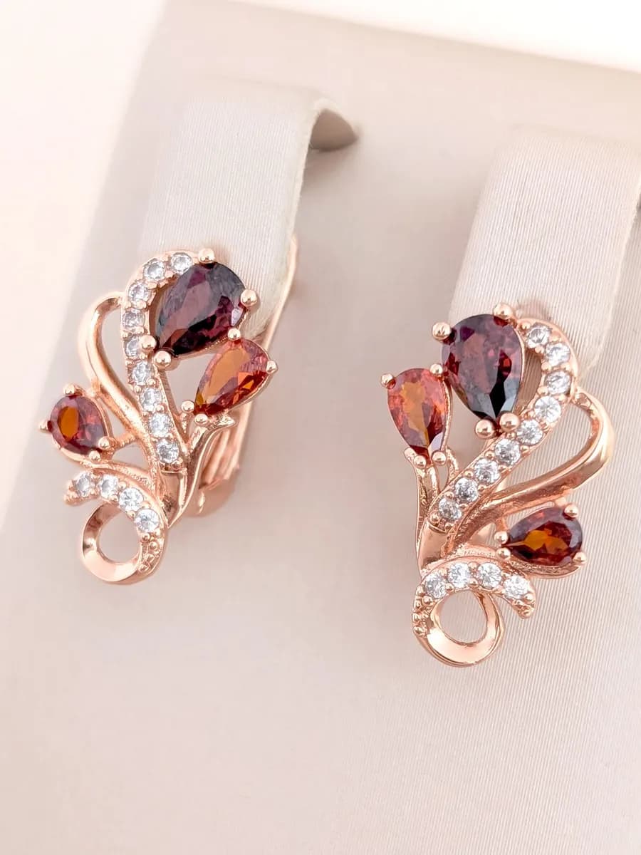 Серьги бижутерия с камнями