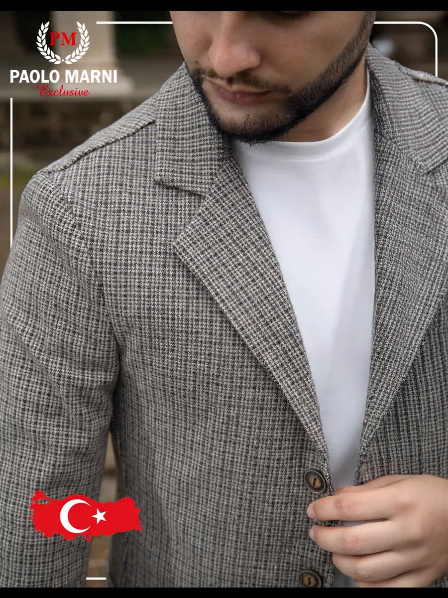 Пиджак классический под джинсы трикотажный жакет - фото 1