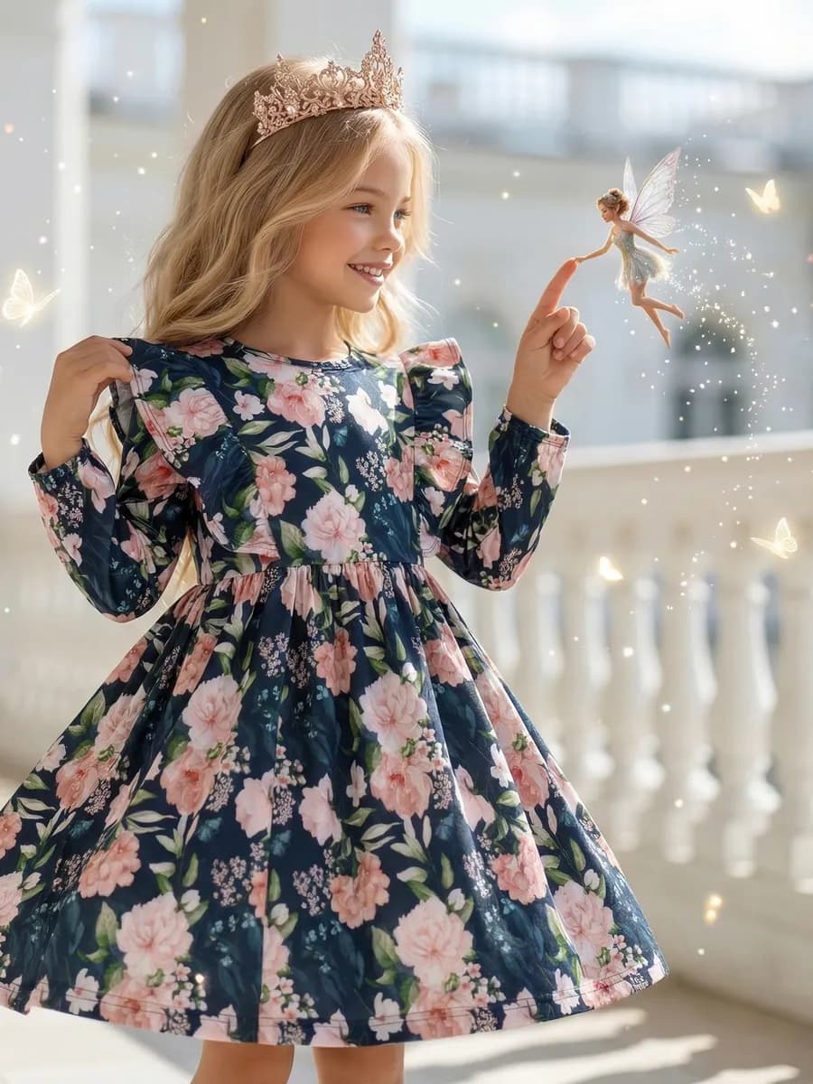 Платье для девочки нарядное с оборками