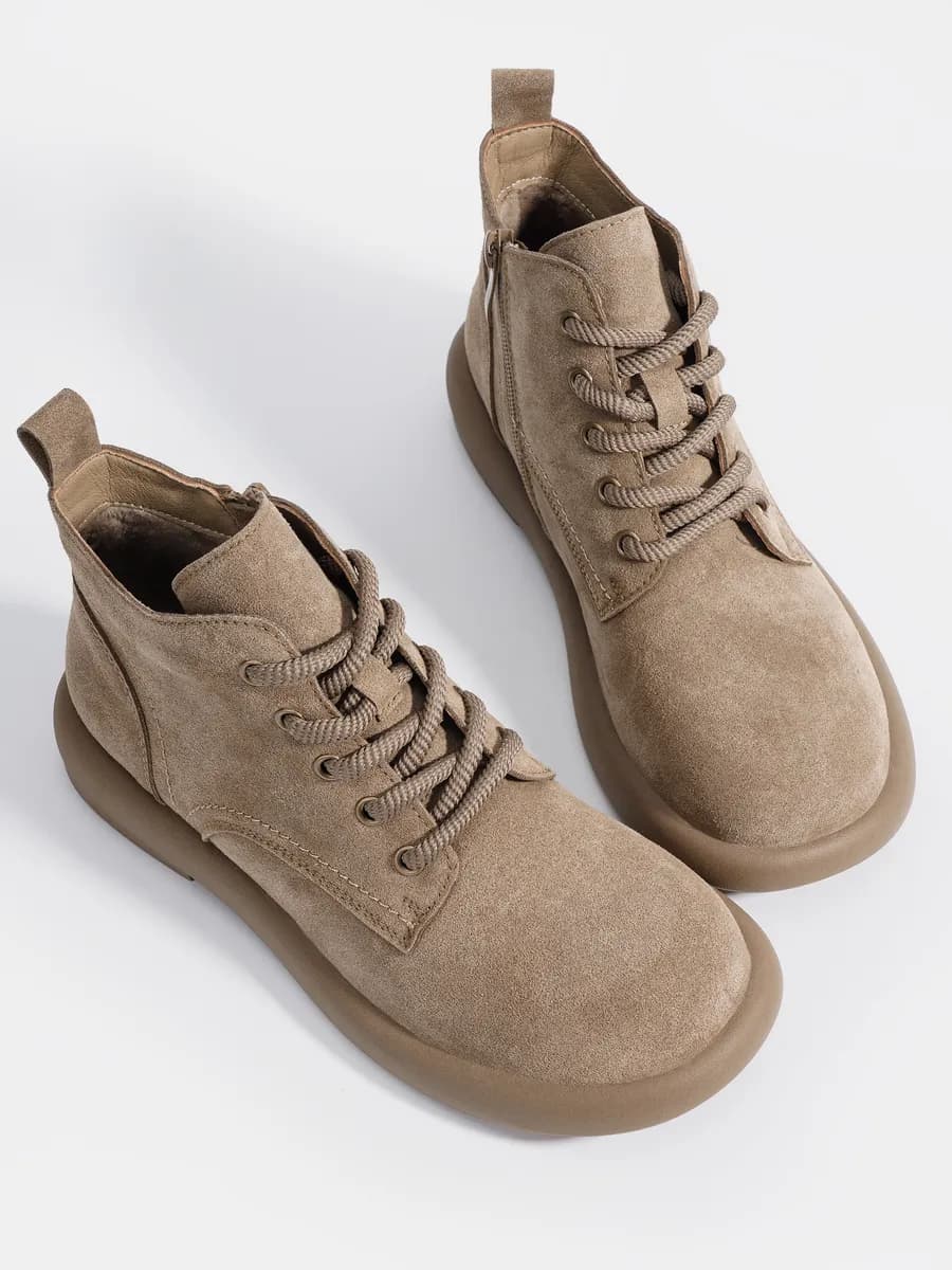 Ботинки демисезонные замшевые