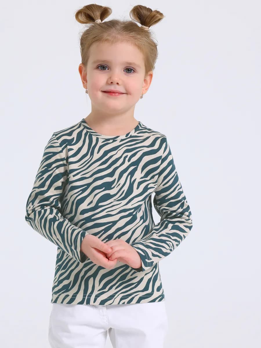 Лонгслив с принтом в садик хлопок 100%