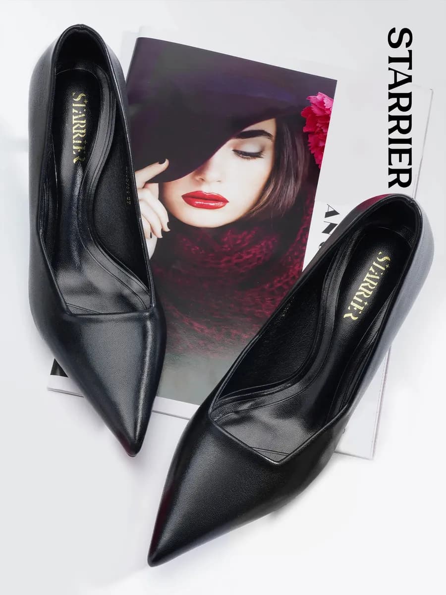 Туфли лодочки на низком каблуке