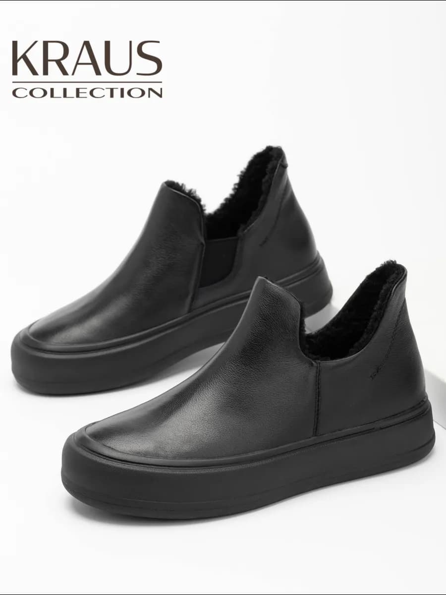 Ботинки женские зимние кожаные - фото 1