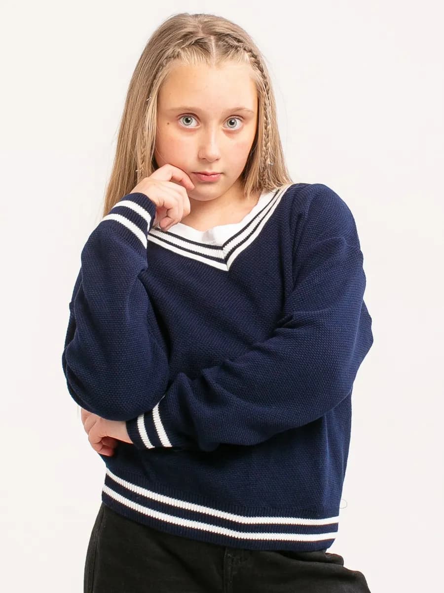 Джемпер трикотажный оверсайз - фото 1