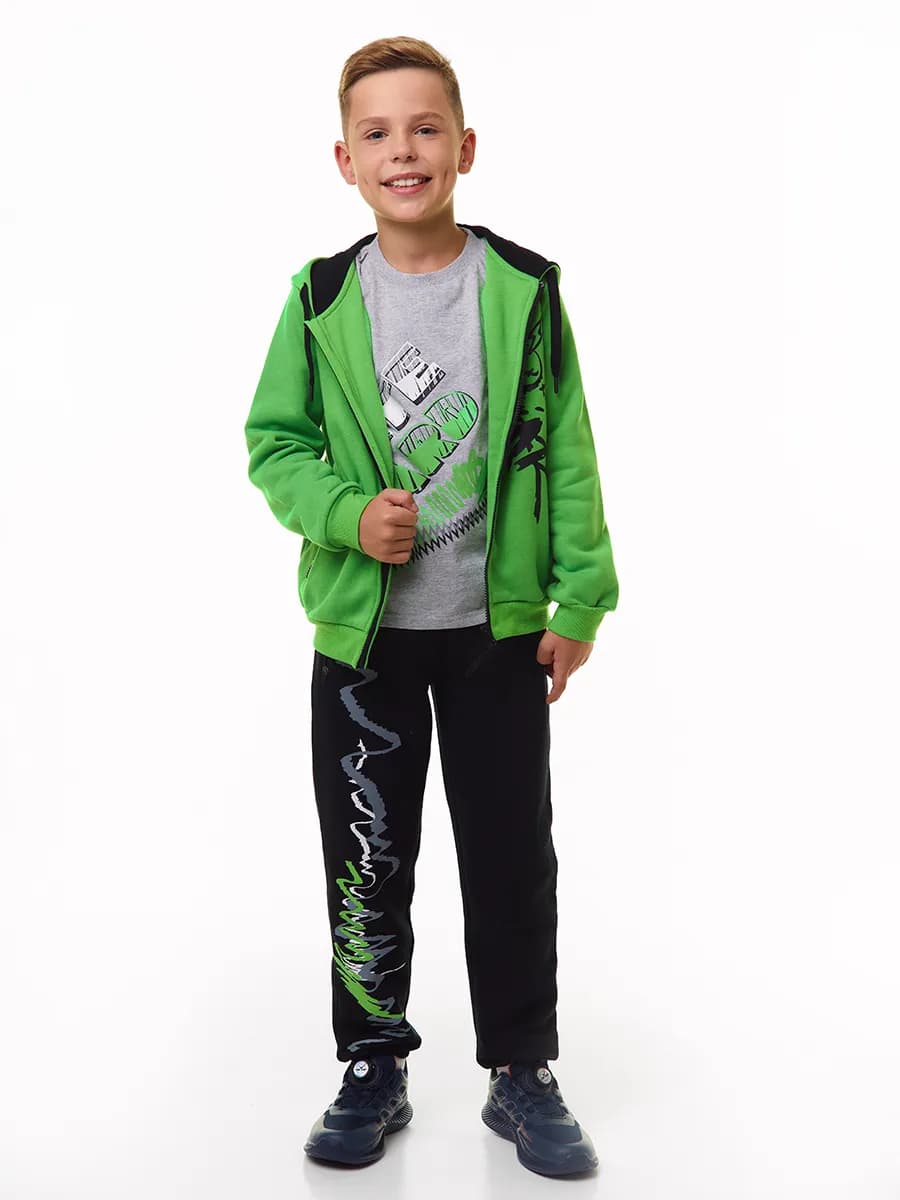 Толстовка для мальчика с начесом на молнии