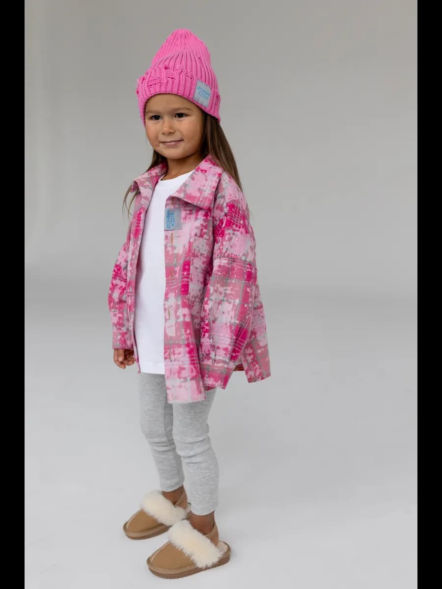 Рубашка в клетку оверсайз вареная - фото 1