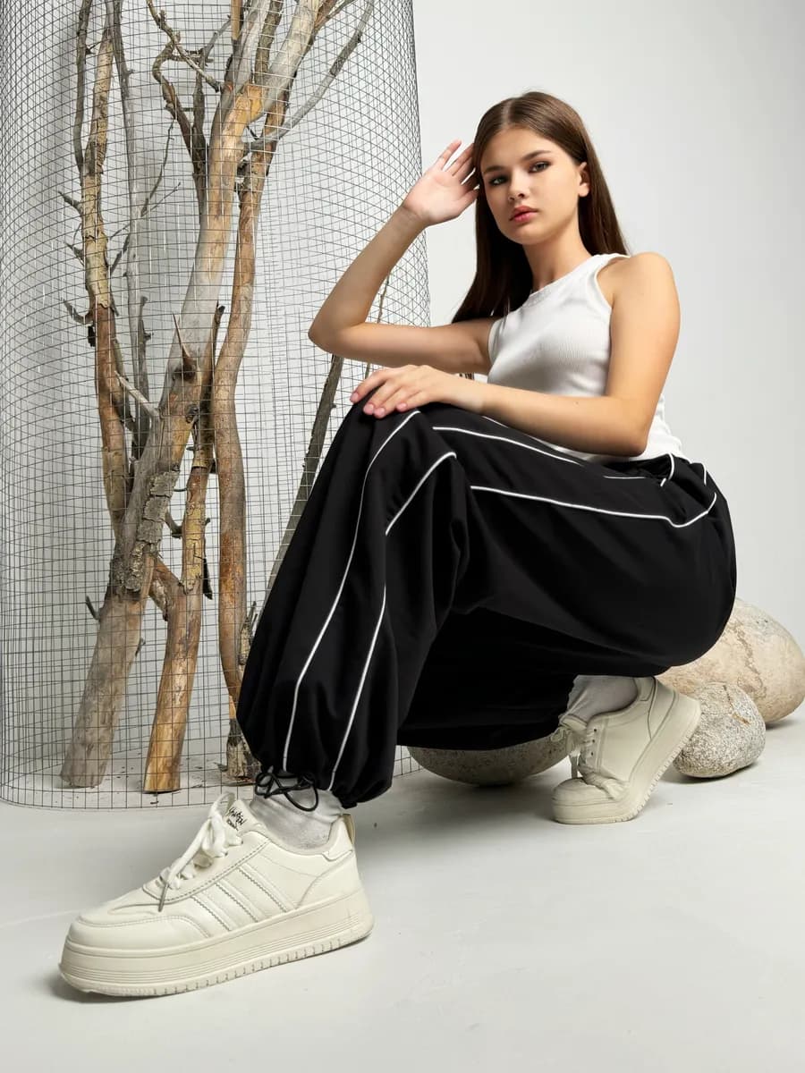 спортивные штаны широкие оверсайз футер 2х нитка