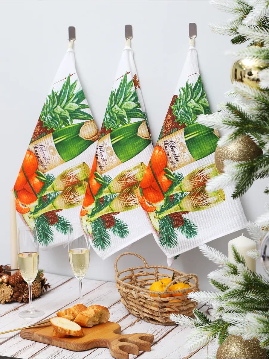 Полотенце кухонные набор на Новый Год 2026