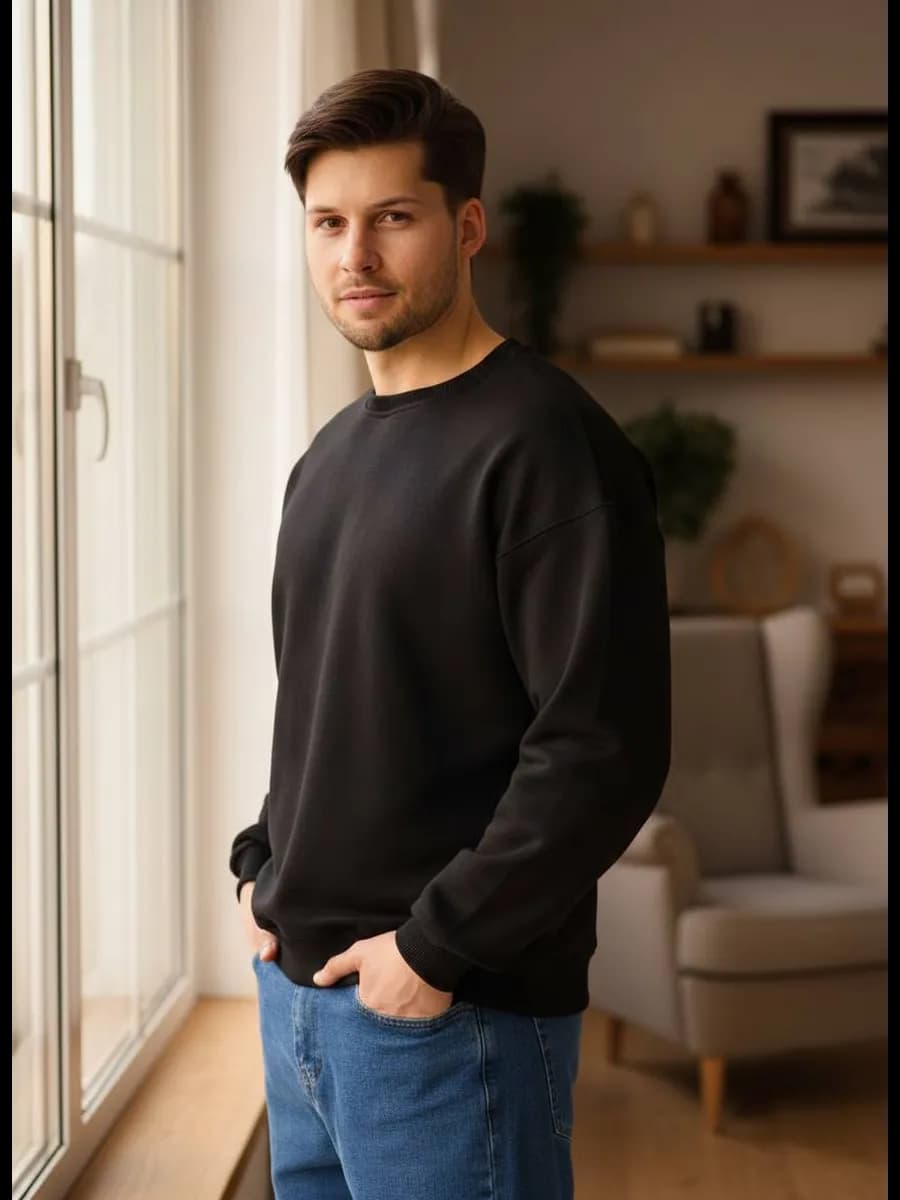 Базовый свитшот мужской без начеса