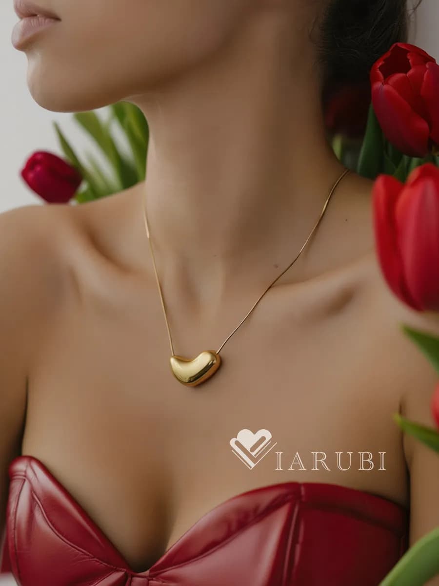 Цепочка подвеска сердце бижутерия