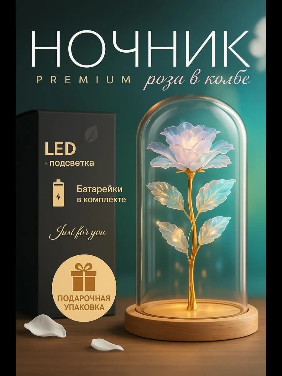 Ночник роза подарок на 8 марта