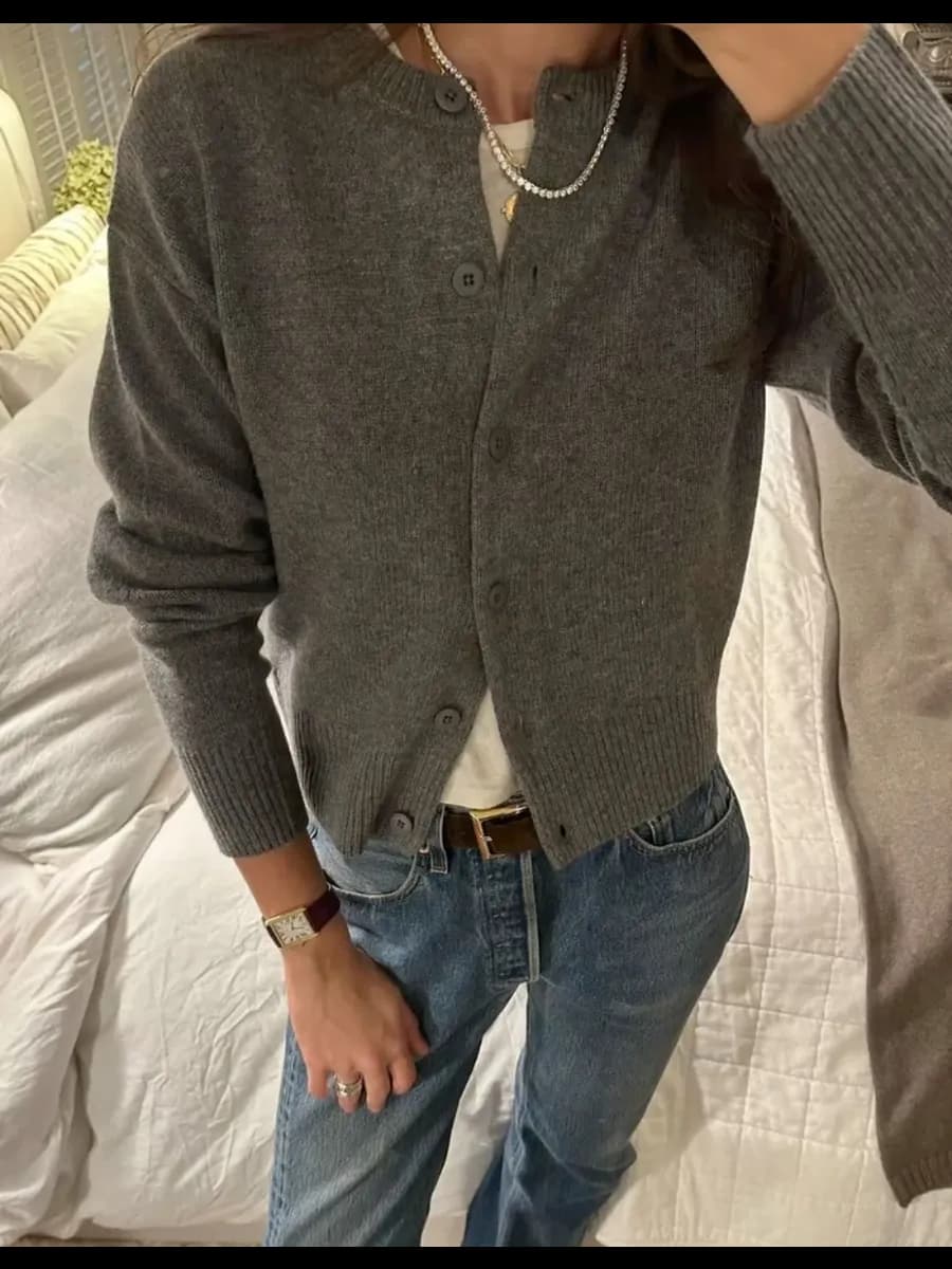 Кардиган школьный укороченный кофта на пуговицах вязаный