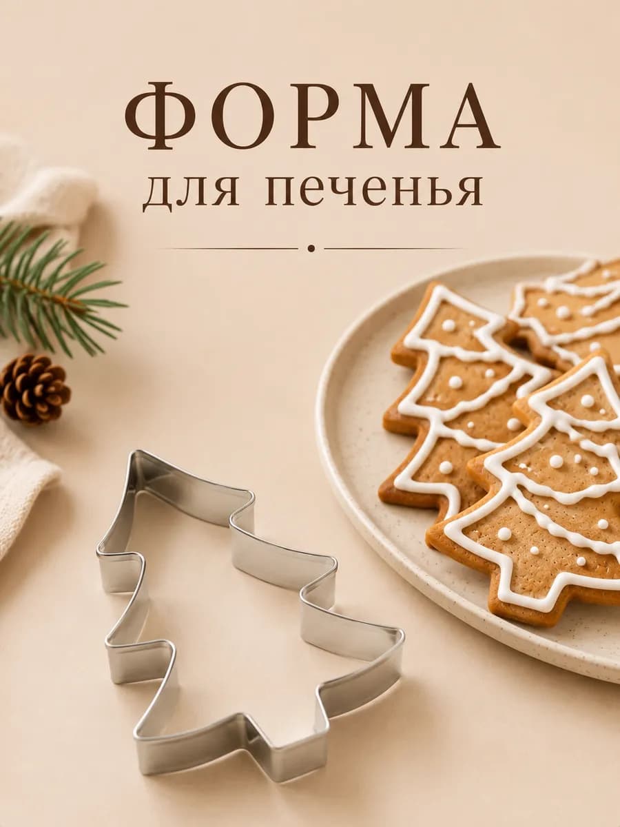 Форма для печенья плунжер кондитерский, Ёлочка