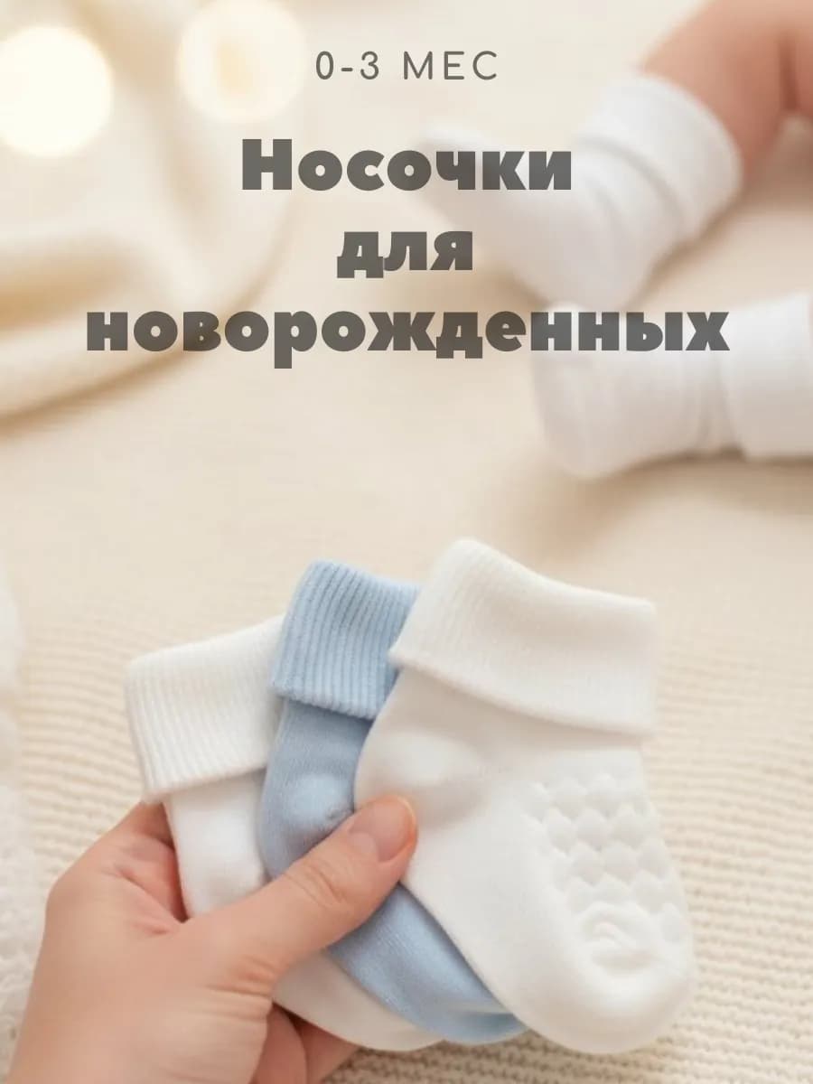Носочки для новорожденных 0-3 мес