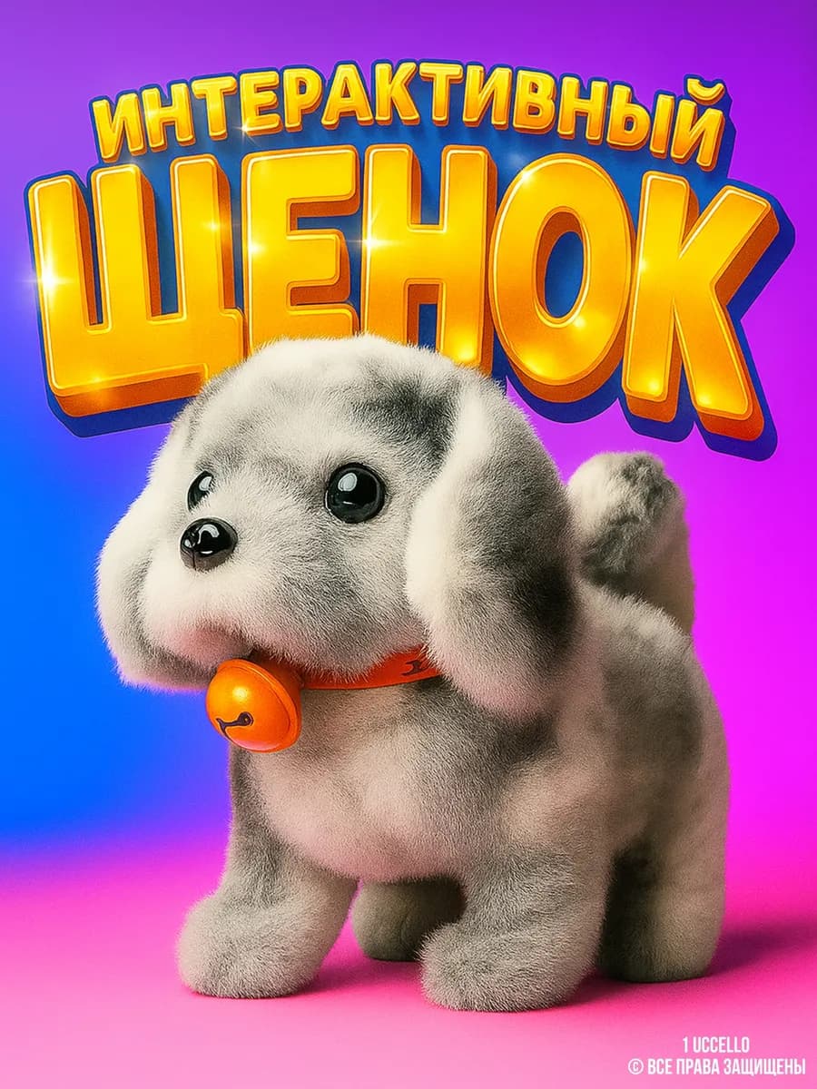 Интерактивная игрушка собака мягкий питомец - фото 1