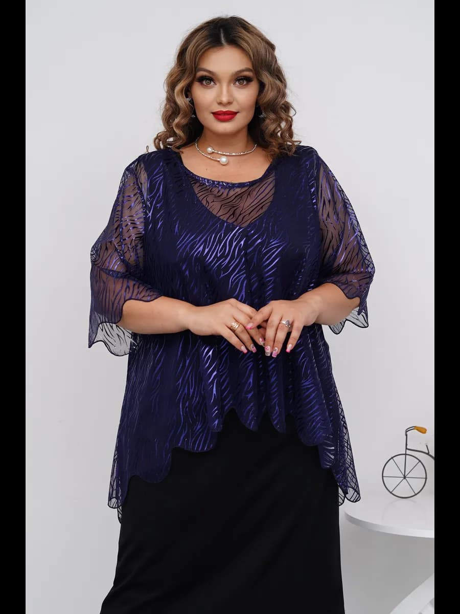 Платье вечернее с блузой-накидкой больших размеров