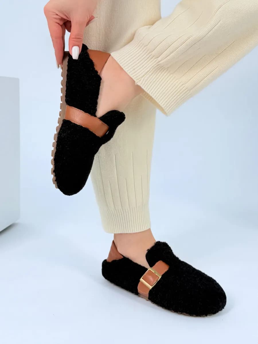 Балетки меховые тедди