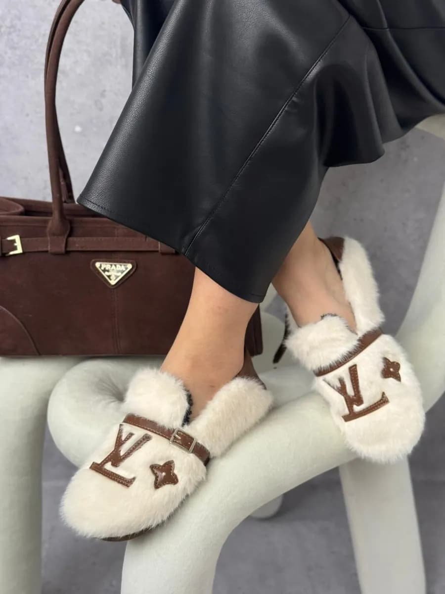 Балетки меховые