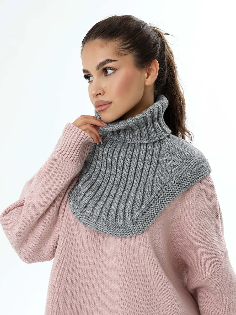 Манишка воротник свитер вязаный теплый на зиму