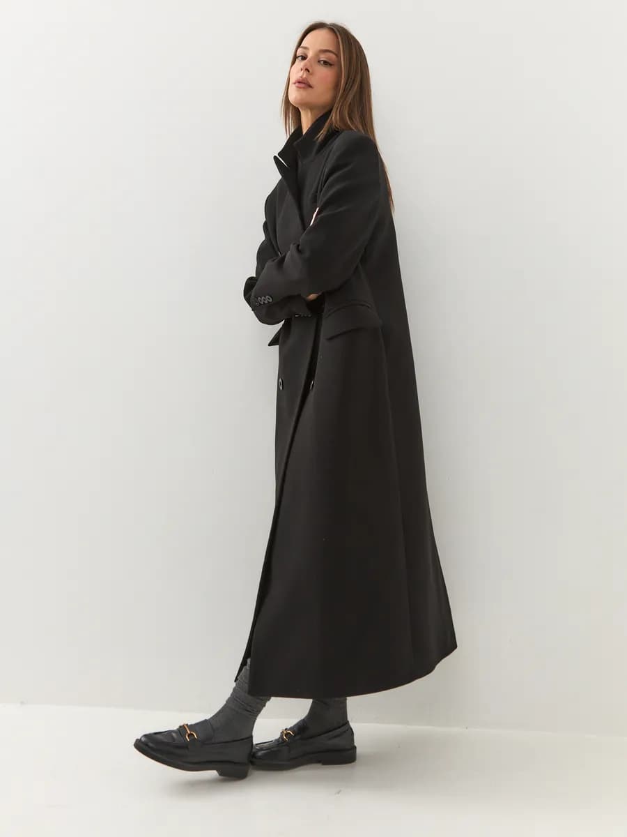 Длинное демисезонное Пальто веснаосень