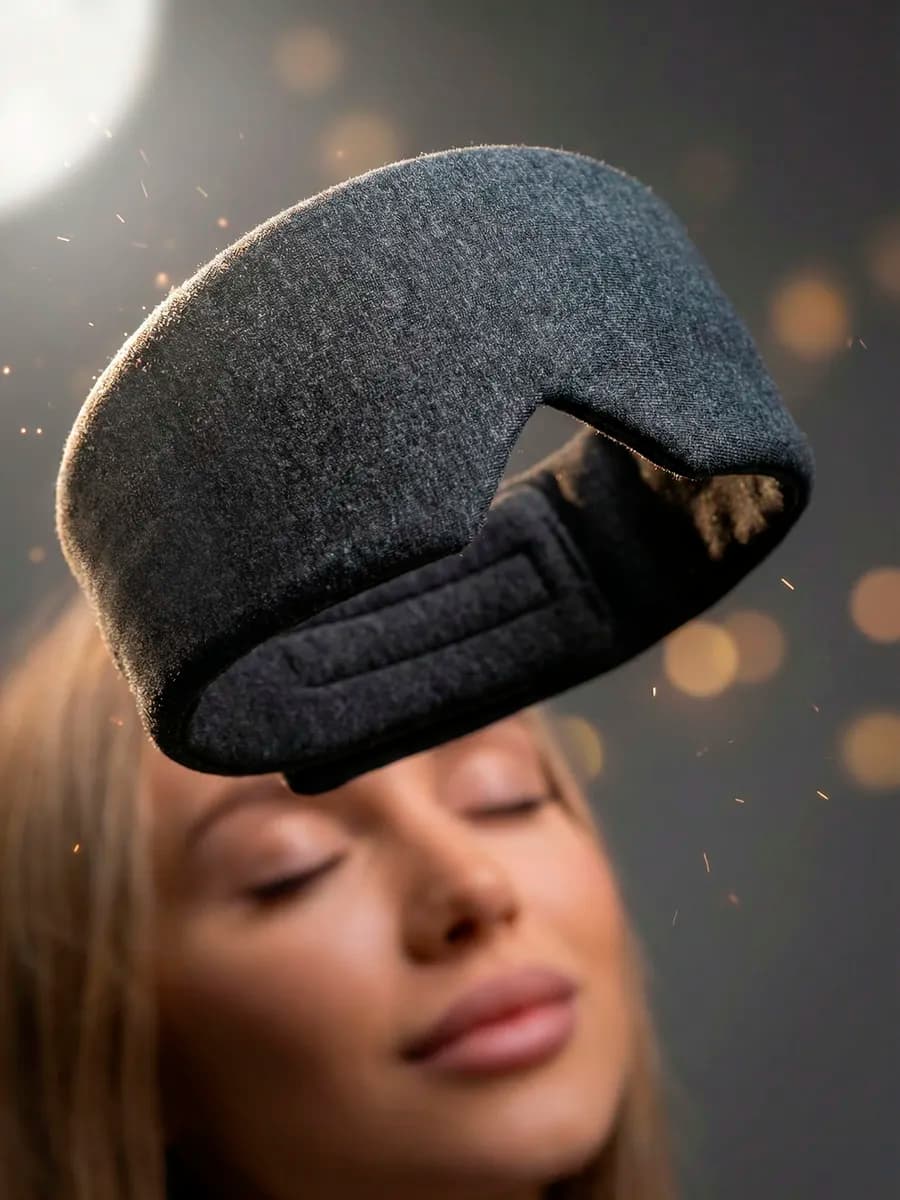 Маска для сна blackout на липучке с берушами, бамбук