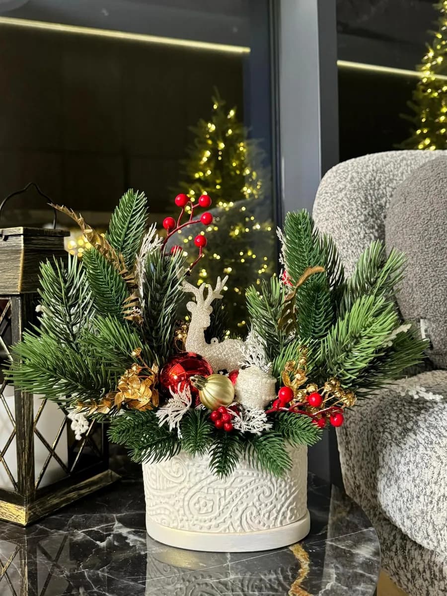 Елка настольная искусственная новогодняя декор на Рождество