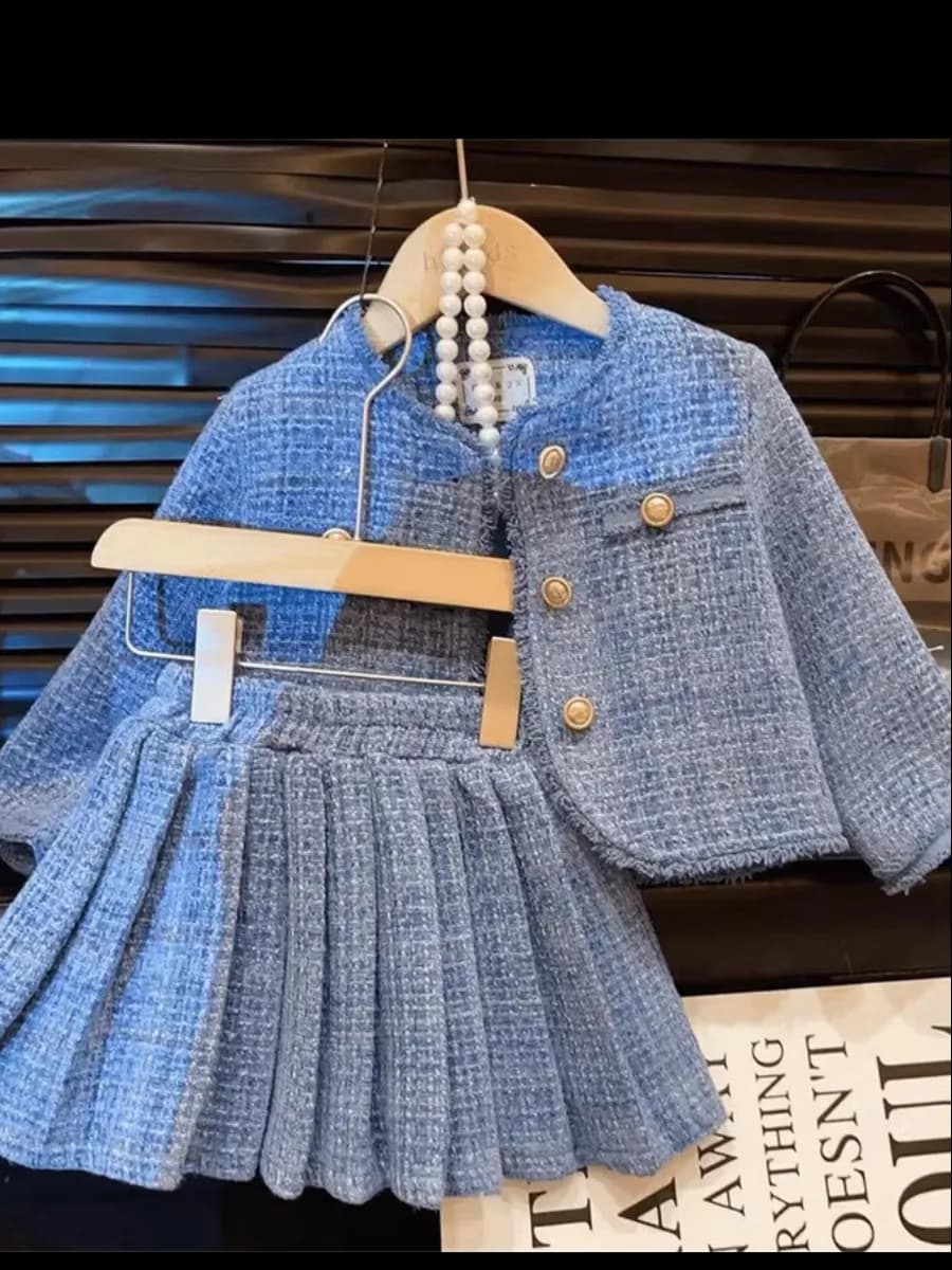 Костюм твидовый с юбкой - фото 1