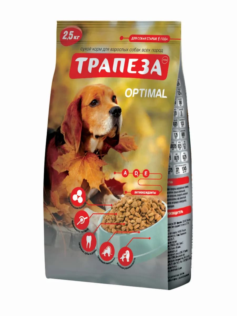 Cухой корм для собак всех пород Optimal, 2,5кг