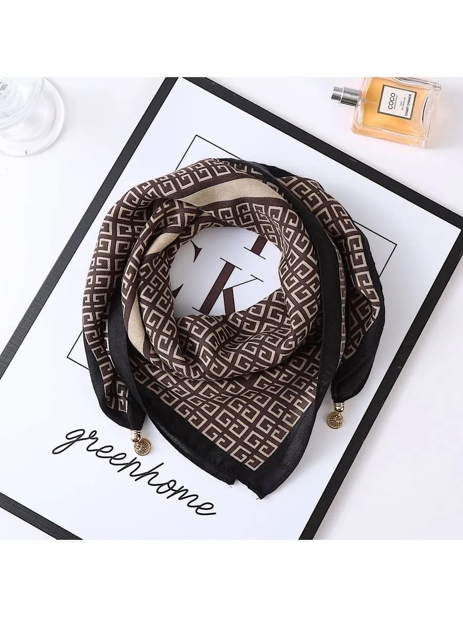 Платок на голову и шею осенний